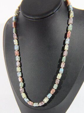 Vintage Urban Outfitters Gold Tone Y2K Square Bead Necklace